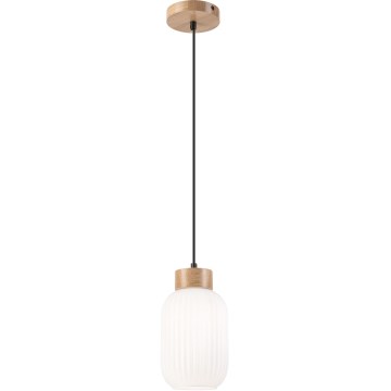 Pakabinamas sietynas HARMONY 1xE27/15W/230V diametras 14 cm balta/ąžuolas