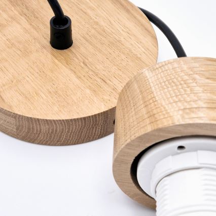 Pakabinamas sietynas HARMONY 1xE27/15W/230V diametras 14 cm balta/ąžuolas