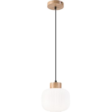 Pakabinamas sietynas HARMONY 1xE27/15W/230V diametras 20 cm balta/ąžuolas