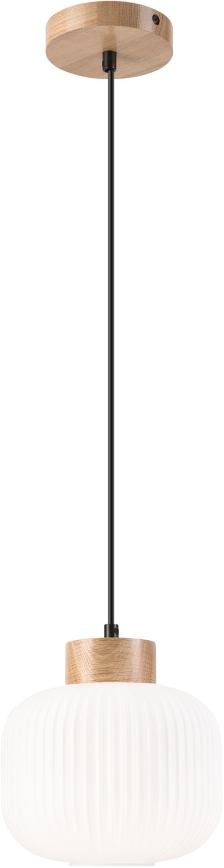 Pakabinamas sietynas HARMONY 1xE27/15W/230V diametras 20 cm balta/ąžuolas