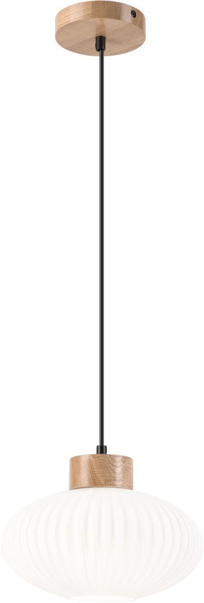 Pakabinamas sietynas HARMONY 1xE27/15W/230V diametras 25 cm balta/ąžuolas