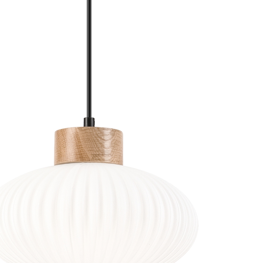 Pakabinamas sietynas HARMONY 1xE27/15W/230V diametras 25 cm balta/ąžuolas