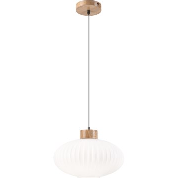 Pakabinamas sietynas HARMONY 1xE27/15W/230V diametras 30 cm balta/ąžuolas