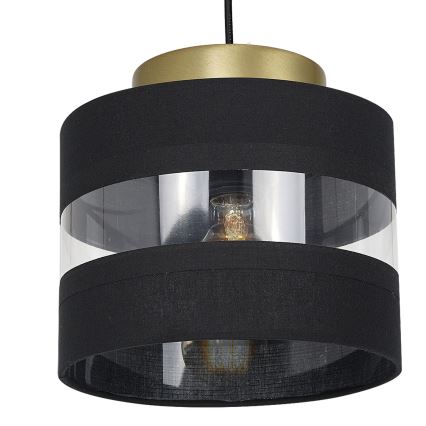 Pakabinamas sietynas HAVARD 1xE27/60W/230V juodas/žalvaris