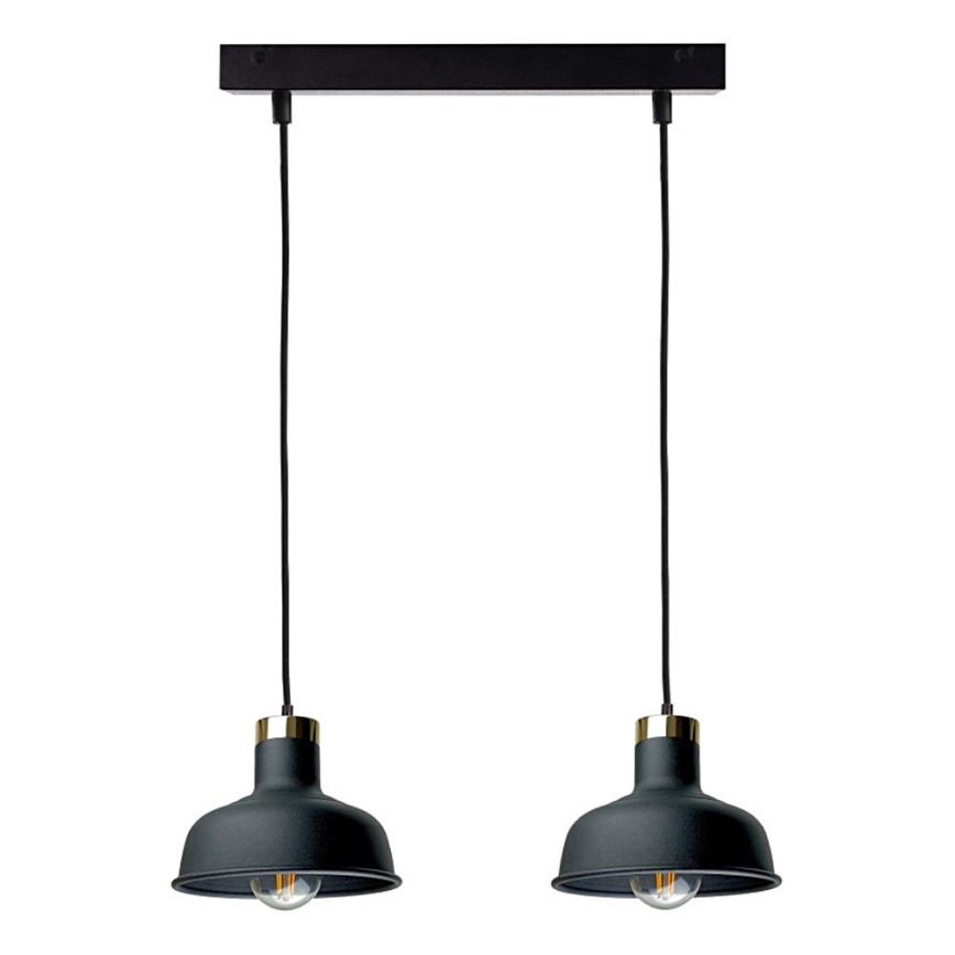 Pakabinamas sietynas HEBE 2xE27/60W/230V juoda