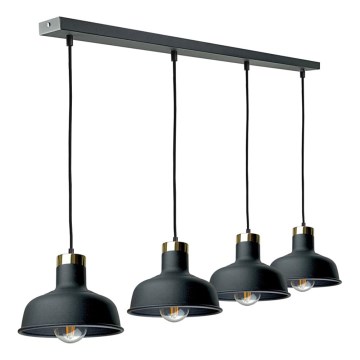 Pakabinamas sietynas HEBE 4xE27/60W/230V juoda