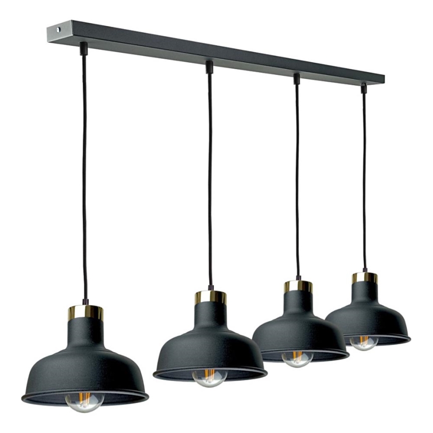 Pakabinamas sietynas HEBE 4xE27/60W/230V juoda