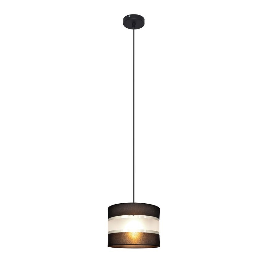 Pakabinamas sietynas HELEN 1xE27/15W/230V d. 20 cm juodas/sidabras