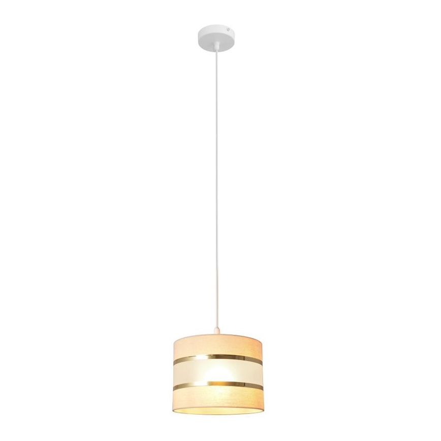 Pakabinamas sietynas HELEN 1xE27/15W/230V d. 20 cm kreminė/aukso