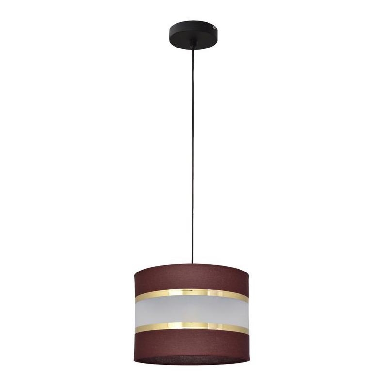 Pakabinamas sietynas HELEN 1xE27/15W/230V d. 20 cm ruda/juoda/auksinė