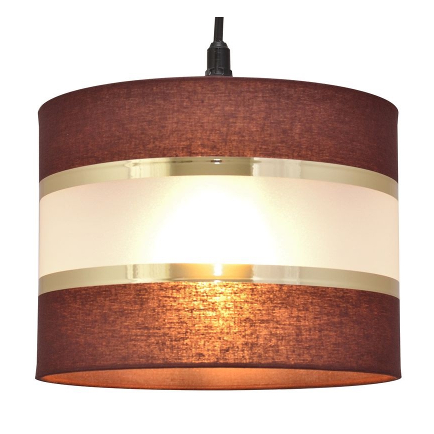 Pakabinamas sietynas HELEN 1xE27/15W/230V d. 20 cm ruda/juoda/auksinė