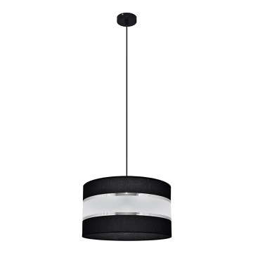 Pakabinamas sietynas HELEN 1xE27/15W/230V d. 35 cm juodas/sidabras