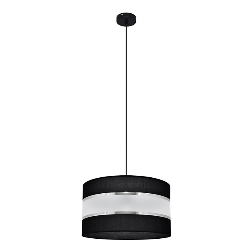 Pakabinamas sietynas HELEN 1xE27/15W/230V d. 35 cm juodas/sidabras