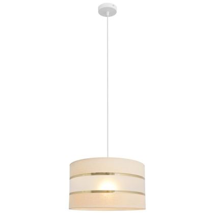 Pakabinamas sietynas HELEN 1xE27/15W/230V d. 35 cm kreminė/auksinė