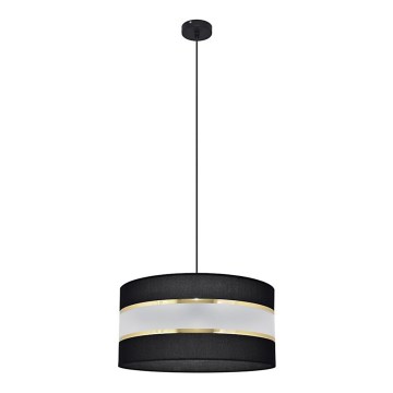 Pakabinamas sietynas  HELEN 1xE27/15W/230V d. 40 cm juodas/aukso