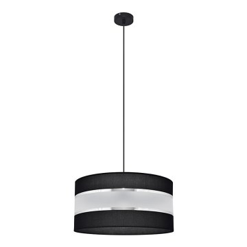 Pakabinamas sietynas HELEN 1xE27/15W/230V d. 40 cm juodas/sidabras