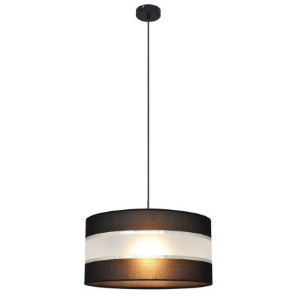 Pakabinamas sietynas HELEN 1xE27/15W/230V d. 40 cm juodas/sidabras