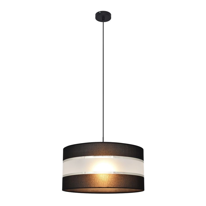 Pakabinamas sietynas HELEN 1xE27/15W/230V d. 40 cm juodas/sidabras