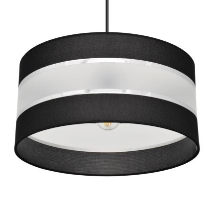 Pakabinamas sietynas HELEN 1xE27/15W/230V d. 40 cm juodas/sidabras
