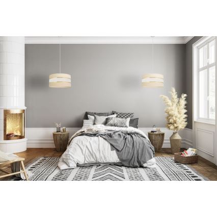 Pakabinamas sietynas HELEN 1xE27/15W/230V d. 40 cm kreminė/auksinė