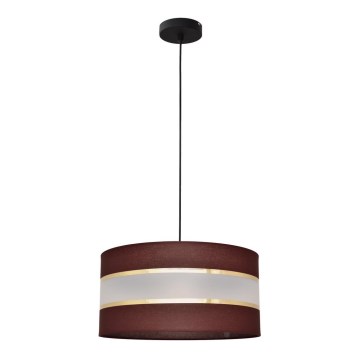 Pakabinamas sietynas HELEN 1xE27/15W/230V d. 40 cm ruda/juoda/auksinė