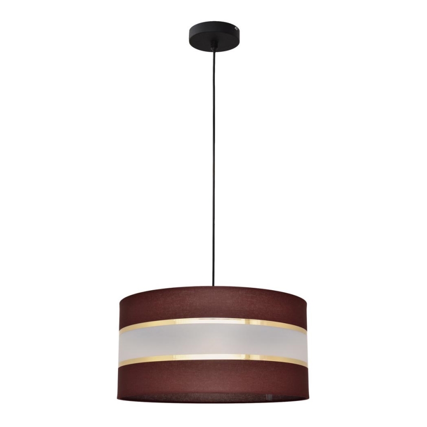 Pakabinamas sietynas HELEN 1xE27/15W/230V d. 40 cm ruda/juoda/auksinė