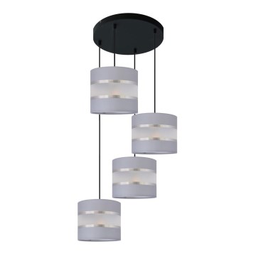 Pakabinamas sietynas HELEN 4xE27/15W/230V pilkas/juodas