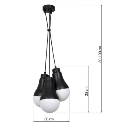 Pakabinamas sietynas  HELIOS 3xE14/40W/230V