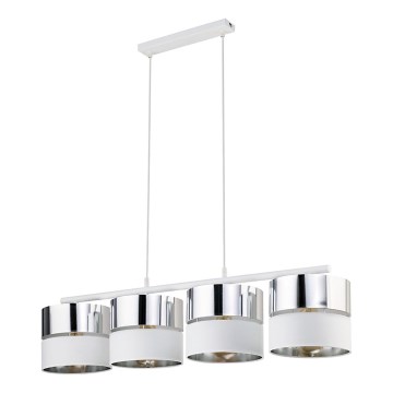 Pakabinamas sietynas HILTON 4xE27/15W/230V baltas/chromo