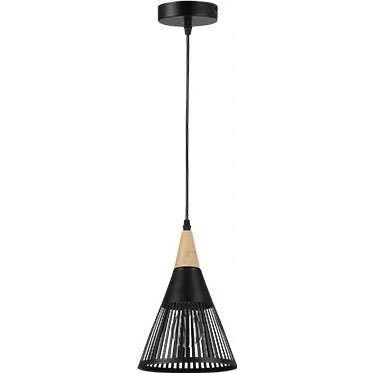 Pakabinamas sietynas HIRA 1xE27/60W/230V diametras 18 cm juoda