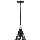 Pakabinamas sietynas HIRA 1xE27/60W/230V diametras 18 cm juoda