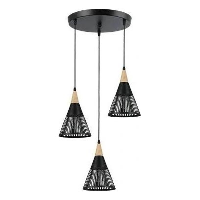 Pakabinamas sietynas HIRA 3xE27/60W/230V diametras 40 cm juoda