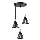 Pakabinamas sietynas HIRA 3xE27/60W/230V diametras 40 cm juoda