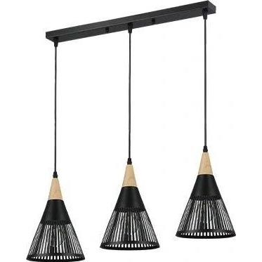 Pakabinamas sietynas HIRA 3xE27/60W/230V juoda
