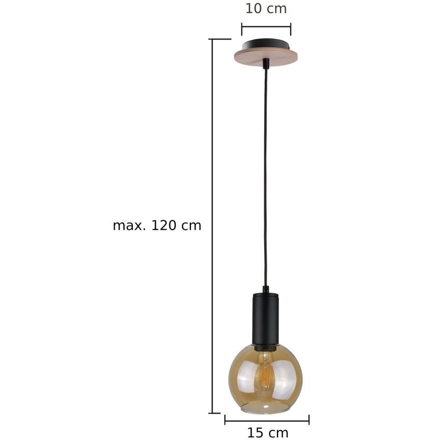 Pakabinamas sietynas JANTAR WOOD 1xE27/60W/230V