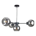 Pakabinamas sietynas KALIOPE 4xE27/60W/230V juoda/dūminis juoda