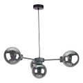 Pakabinamas sietynas KALIOPE II 4xE14/50W/230V juoda/dūminis juoda