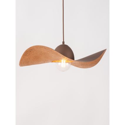 Pakabinamas sietynas KAPELLO 1xE27/60W/230V d. 55 cm rudas/varis