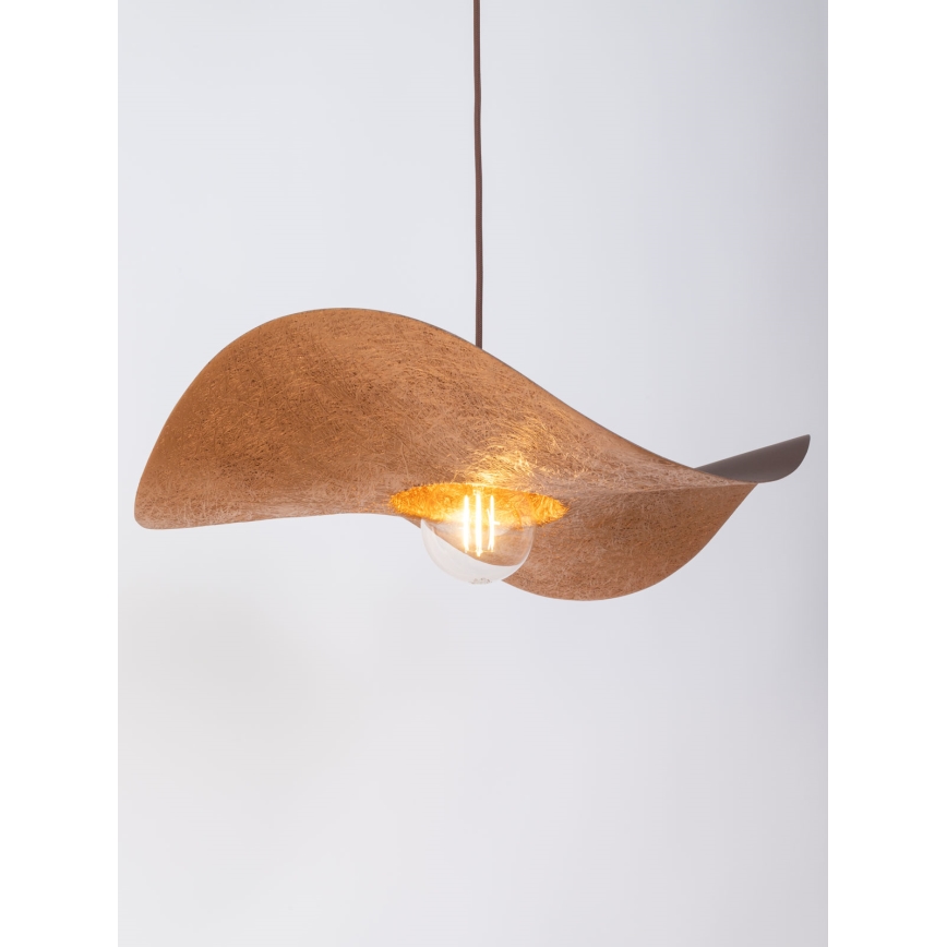 Pakabinamas sietynas KAPELLO 1xE27/60W/230V d. 55 cm rudas/varis