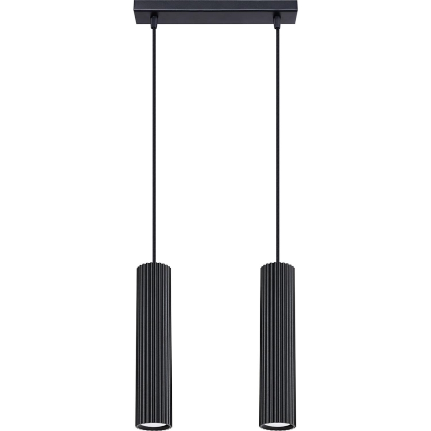 Pakabinamas sietynas KARBON 2xGU10/10W/230V juoda