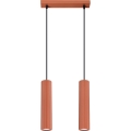Pakabinamas sietynas KARBON 2xGU10/10W/230V raudona