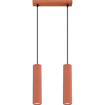 Pakabinamas sietynas KARBON 2xGU10/10W/230V raudona
