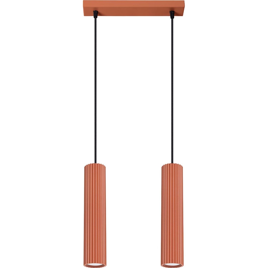 Pakabinamas sietynas KARBON 2xGU10/10W/230V raudona