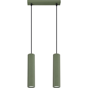 Pakabinamas sietynas KARBON 2xGU10/10W/230V žalia
