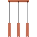 Pakabinamas sietynas KARBON 3xGU10/10W/230V raudona