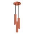 Pakabinamas sietynas KARBON 3xGU10/10W/230V raudona