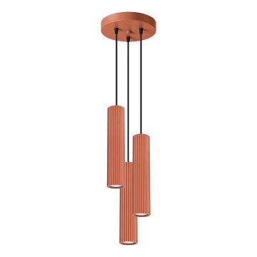 Pakabinamas sietynas KARBON 3xGU10/10W/230V raudona