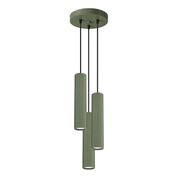 Pakabinamas sietynas KARBON 3xGU10/10W/230V žalia