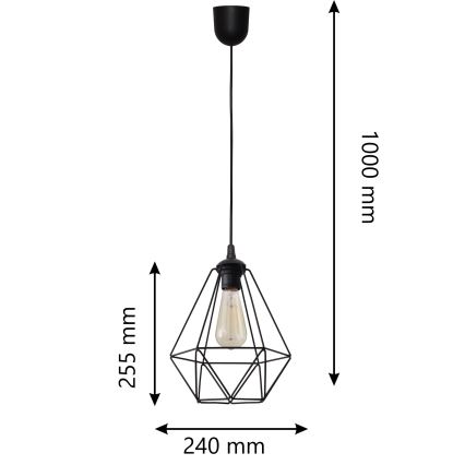Pakabinamas sietynas KARO 1xE27/15W/230V