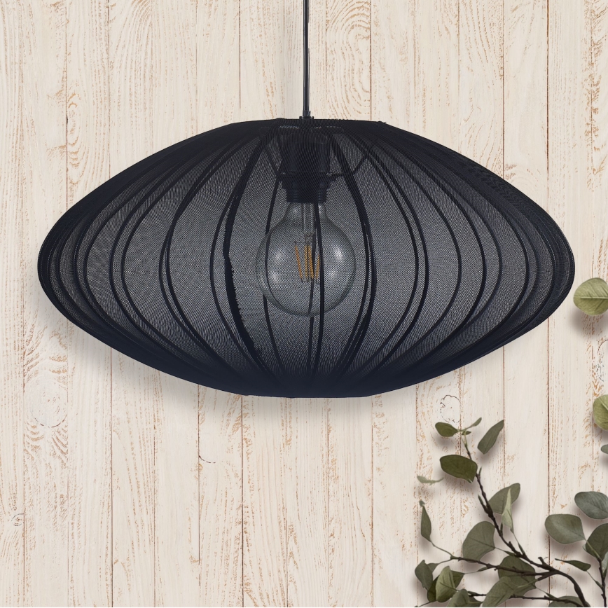 Pakabinamas sietynas KINU 1xE27/20W/230V diametras 50 cm juoda